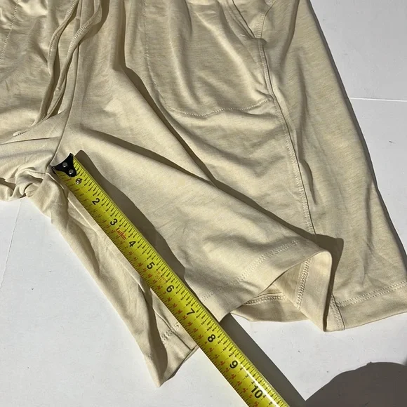 Zuda cream shorts elastic waistband drawstring basketball small - Picture 7 of 8